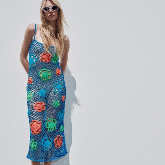 Floral Crochet Dress Limited Edition Zara - Picture 9 of 13